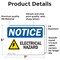 Signmission Electrical Hazard Sign, Vinyl Decal, 7in W x 5in L, 2PK OS-2PACK-NS-D-57-L-11651 - alternate 5